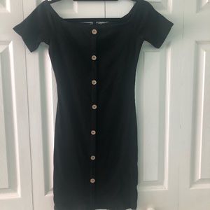 Fashion nova black Justine off the shoulder dress